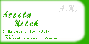 attila mileh business card